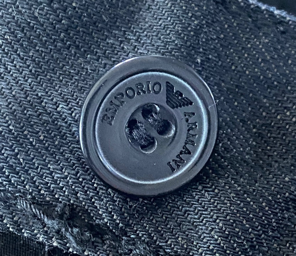 Emporio Armani Black Jeans Button