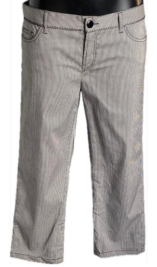 JOSEPH Gingham Crop Trousers - UK14