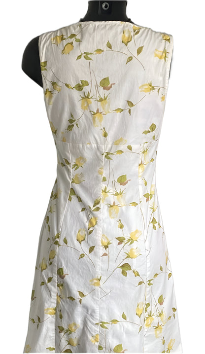 WHISTLES White Flowered Dress - UK12