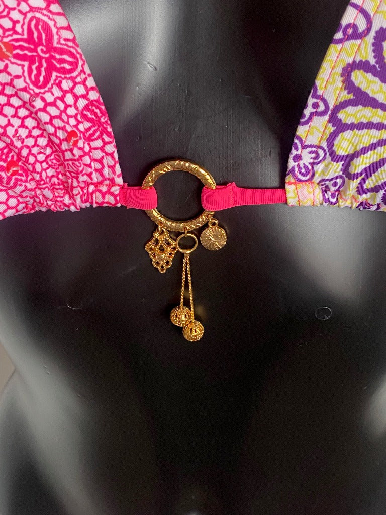 Zandra Rhodes Pink Bikini size UK10. NEW