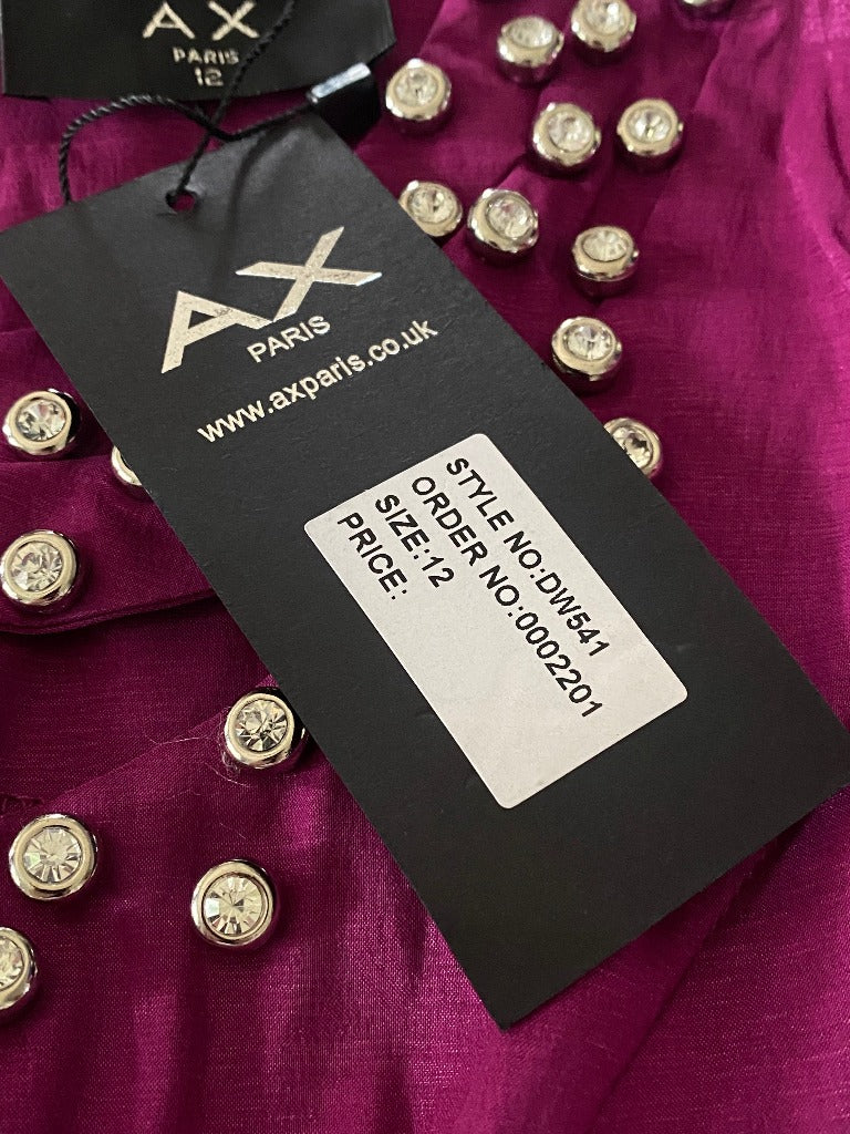 AX PARIS Cerise Pink Dress - UK 12