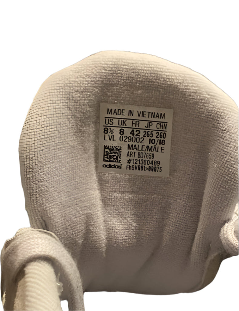 Adidas Light Grey and White Trainers - Label