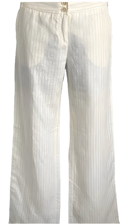 Max Mara Cream Linen Trousers - UK12