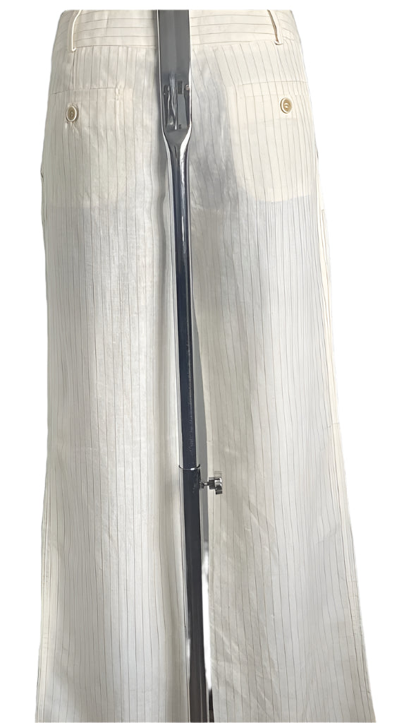 Max Mara Cream Linen Trousers - UK12