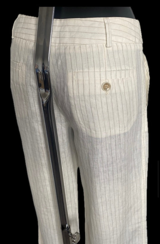 Max Mara Weekend Cream Linen Trousers 