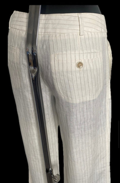 Max Mara Weekend Cream Linen Trousers 