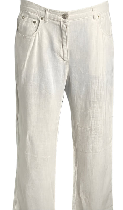 Max Mara Silk / Linen Trousers Size UK14 - Pre-loved