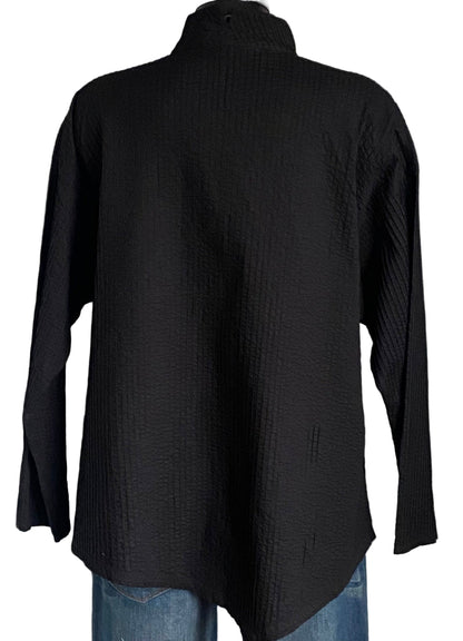 Yacco Maricard Black Asymmetrical Shirt Size 0 - UK6
