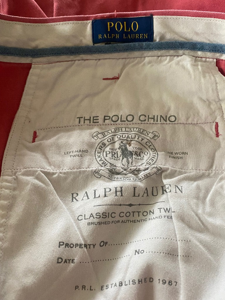 Polo Chino Dusky Pink Trousers W42