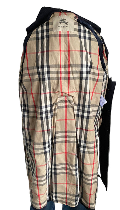 BURBERRY Navy Trench Coat Size 52 - UK L
