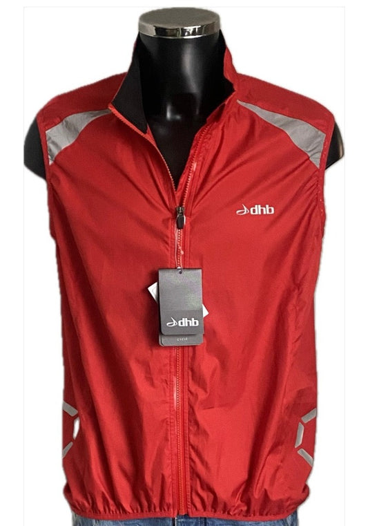 DHB Red Cycling Gilet - Size XL - Front
