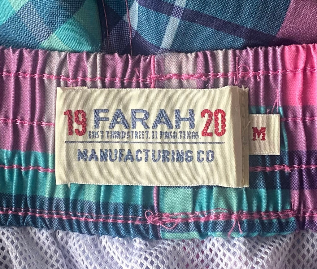 FARAH Checked Shorts - Size UK M 