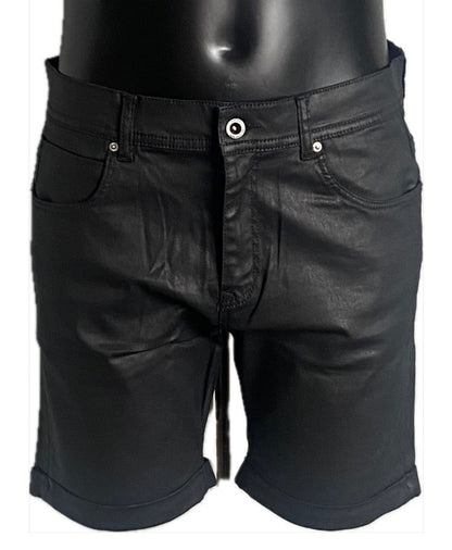ZARA MAN Black Waxed Shorts W32