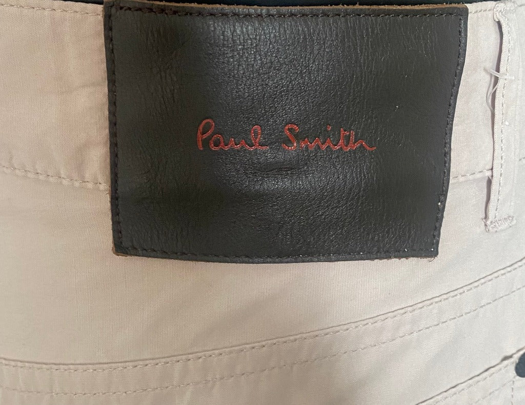Paul Smith Cream Cotton Jeans - Badge