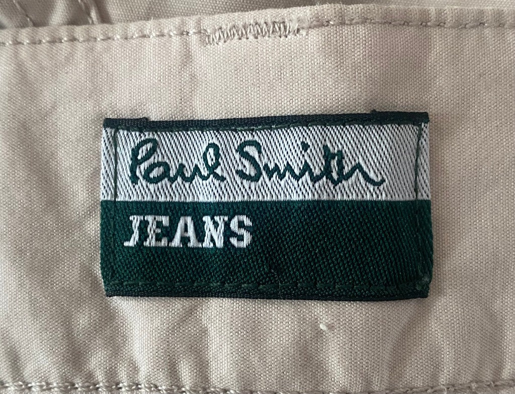 Paul Smith Cream Cotton Jeans - Badge