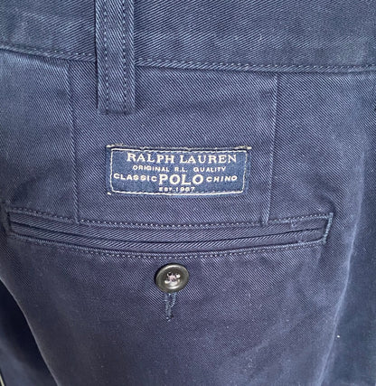 POLO Navy Chino Trousers - Badge