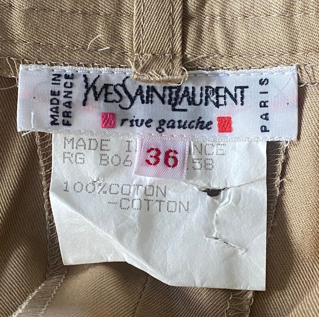 VINTAGE YVES SAINT LAURENT Wide Leg Trousers UK8 - Pre-loved
