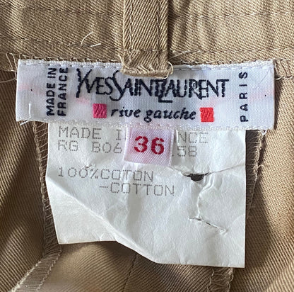 VINTAGE YVES SAINT LAURENT Wide Leg Trousers UK8 - Pre-loved