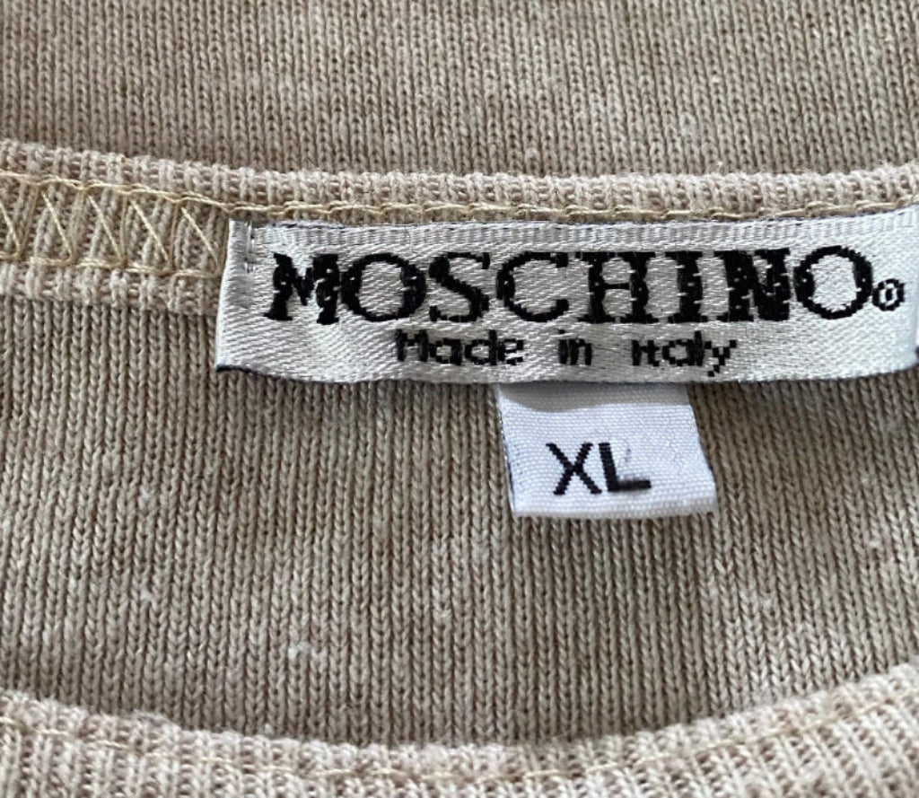 Moschino Cream Vest Top - Made In Italy