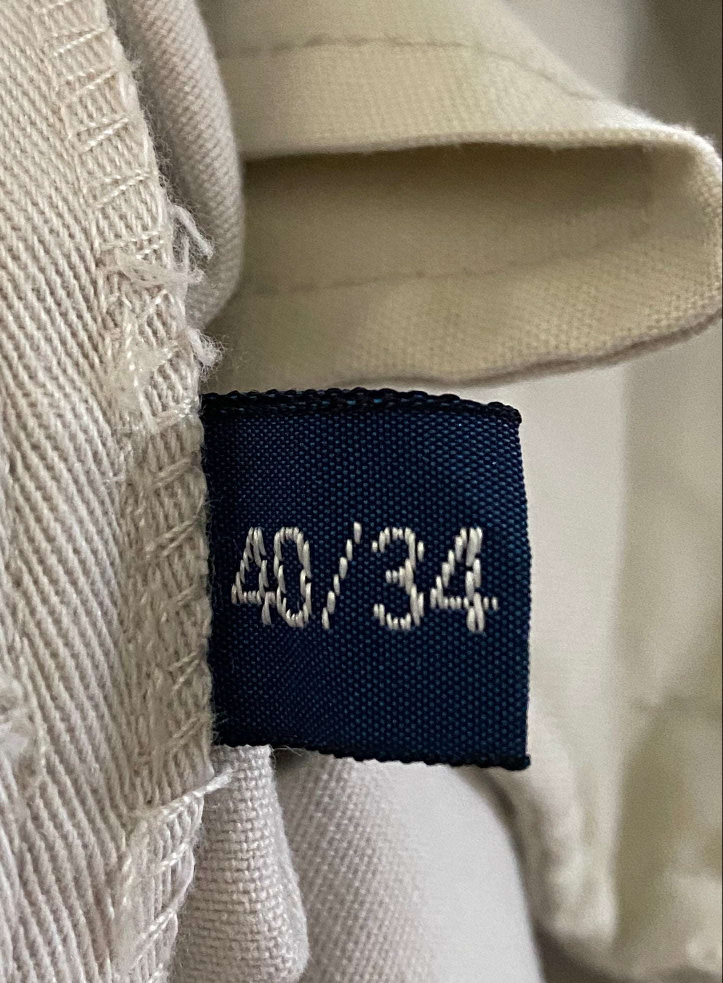POLO Cream Chino Trousers W40x34 - Pre-loved in Fabulous Condition