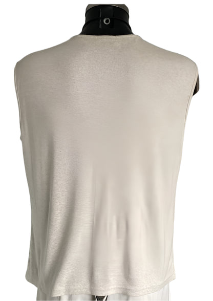 Moschino Cream Vest Top - Size XL - Rear
