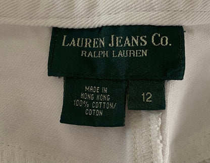 Lauren Jeans Co. White Cropped Jeans - UK12
