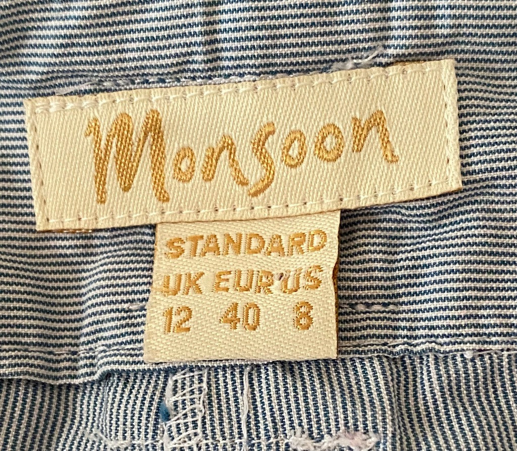 Monsoon Blue Cotton Trousers - Tag