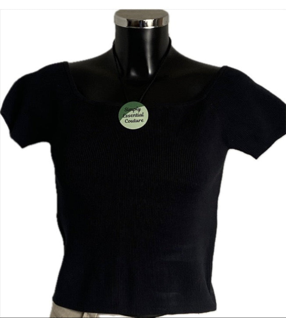 Whistles Black Knitted Quintaro Top - UK L