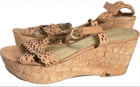 Ivanka Trump Brown Leather Sandals - Size UK10 M - Pre-Loved in Great Condition