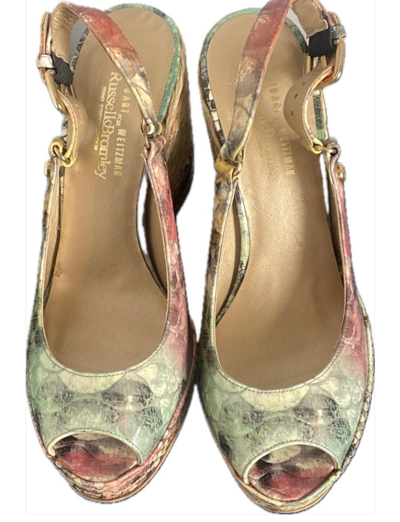 Russell & Bromley Floral Wedge Sandals