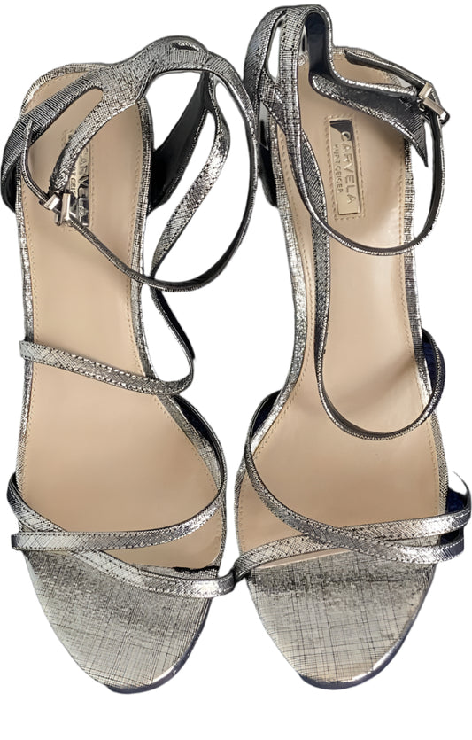Carvela Silver Strappy Sandals - Size UK6