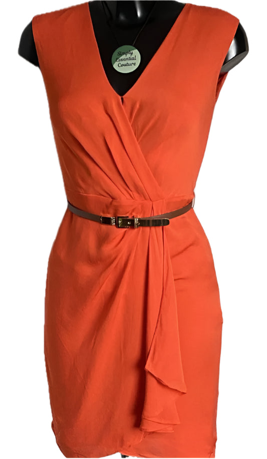 MICHAEL KORS Orange Silk Dress - UK10