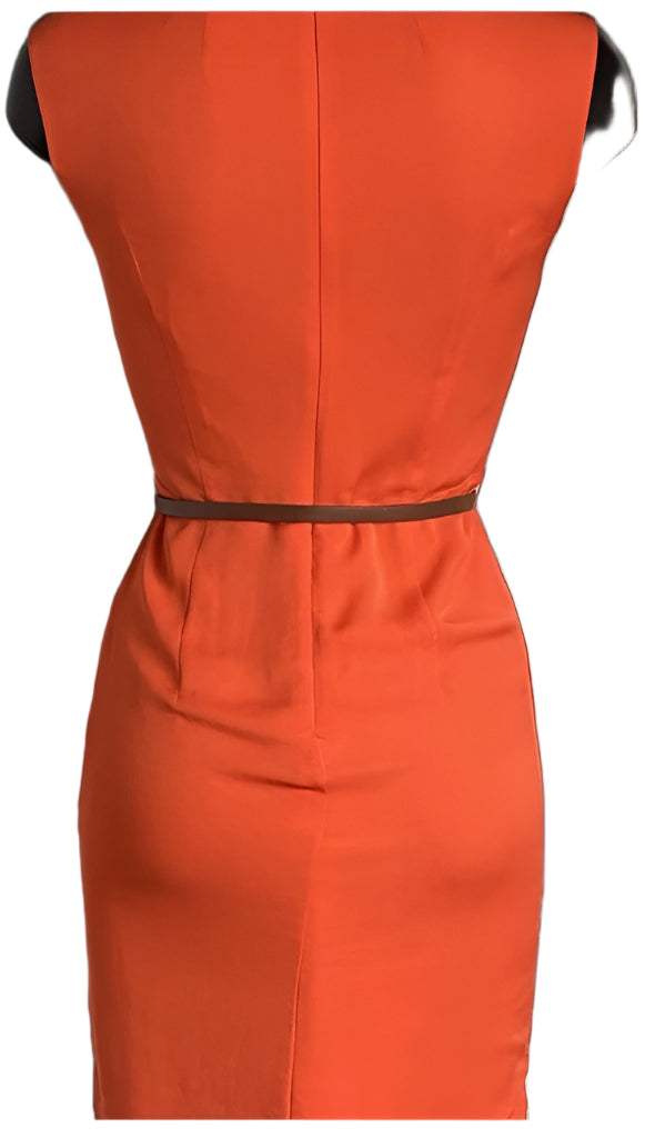 Michael Kors Orange Silk Dress Size UK10 -Pre-loved