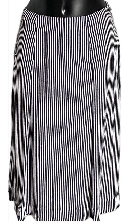 Toast Navy & White Striped Skirt - UK 10
