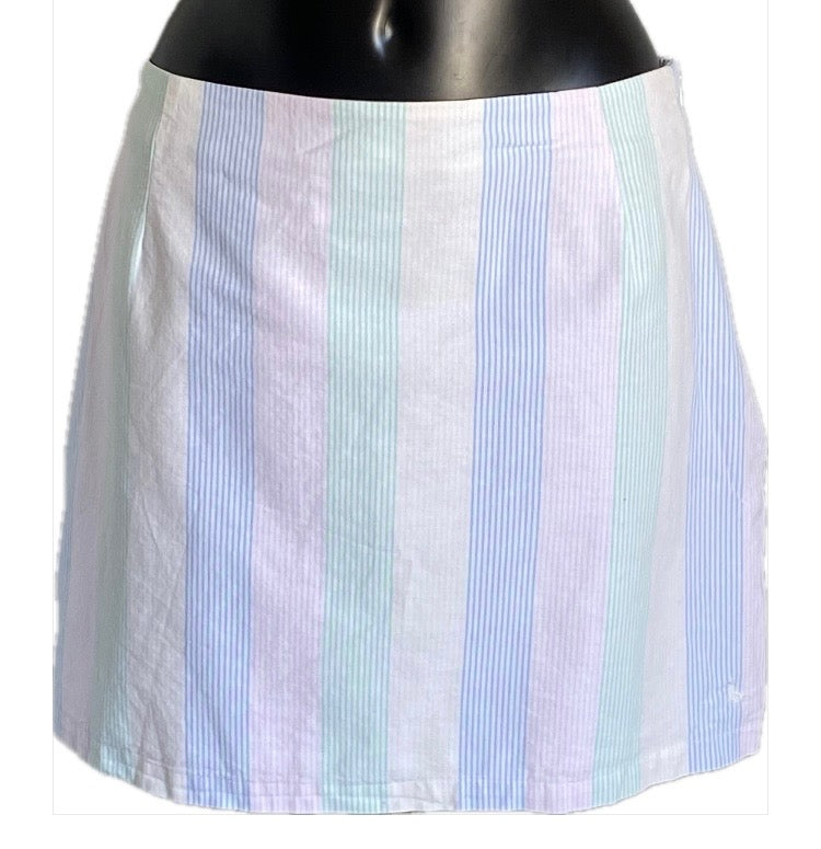 JACK WILLS Multi Pastel Oxford Skirt - UK14 - Brand NEW with Labels