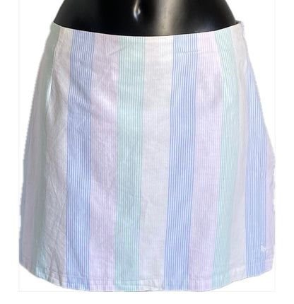 JACK WILLS Multi Pastel Oxford Skirt - UK14 - Brand NEW with Labels