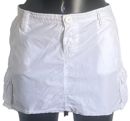 Superdry White Cotton Skirt - UK L