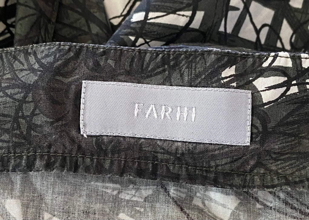 FARHI Green Cotton Dress Size UK16 - Pre-loved