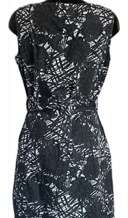 FARHI Green Cotton Dress Size UK16 - Pre-loved