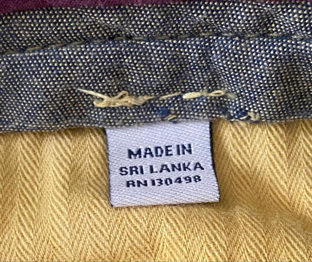 Jack Wills Mustard Chino Trousers Label