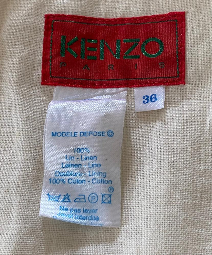Kenzo Cream Linen Jacket - UK8