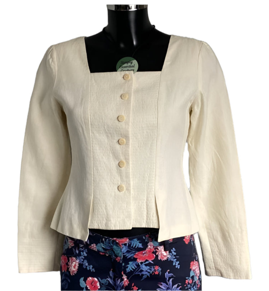 Kenzo Cream Linen Jacket - UK8