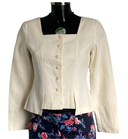 Kenzo Cream Linen Jacket - UK8