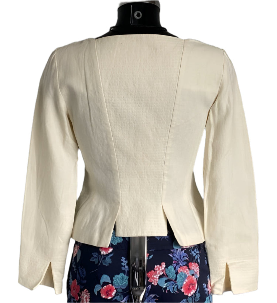 KENZO Vintage Cream Linen Jacket - UK8