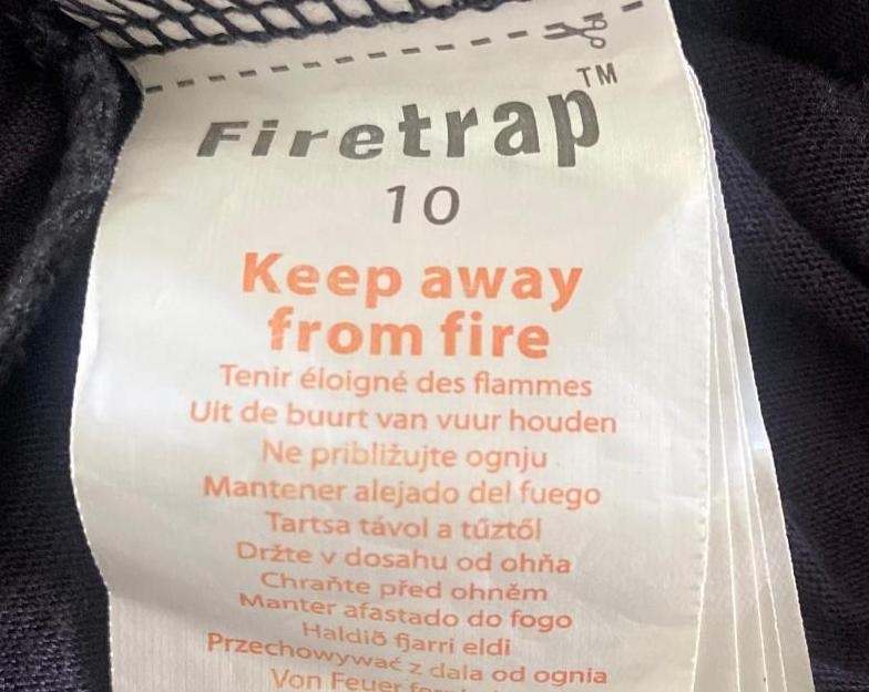 Firetrap Grey T-Shirt Size UK10 - Pre-loved