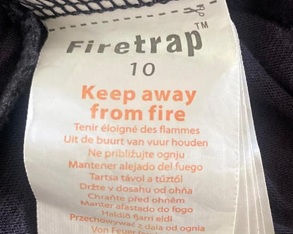 Firetrap Grey T-Shirt Size UK10 - Pre-loved