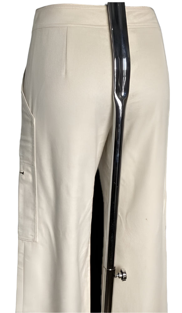 Max Mara Cream Cargo Trousers - UK8