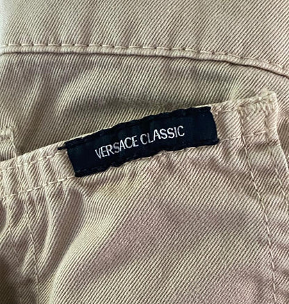 Versace Classic Cream Cotton Jeans - Size W34x30 - Pre-loved in Great Condition