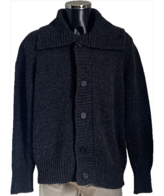 Thomas Burberry Chunky Knit Cardigan - Size L