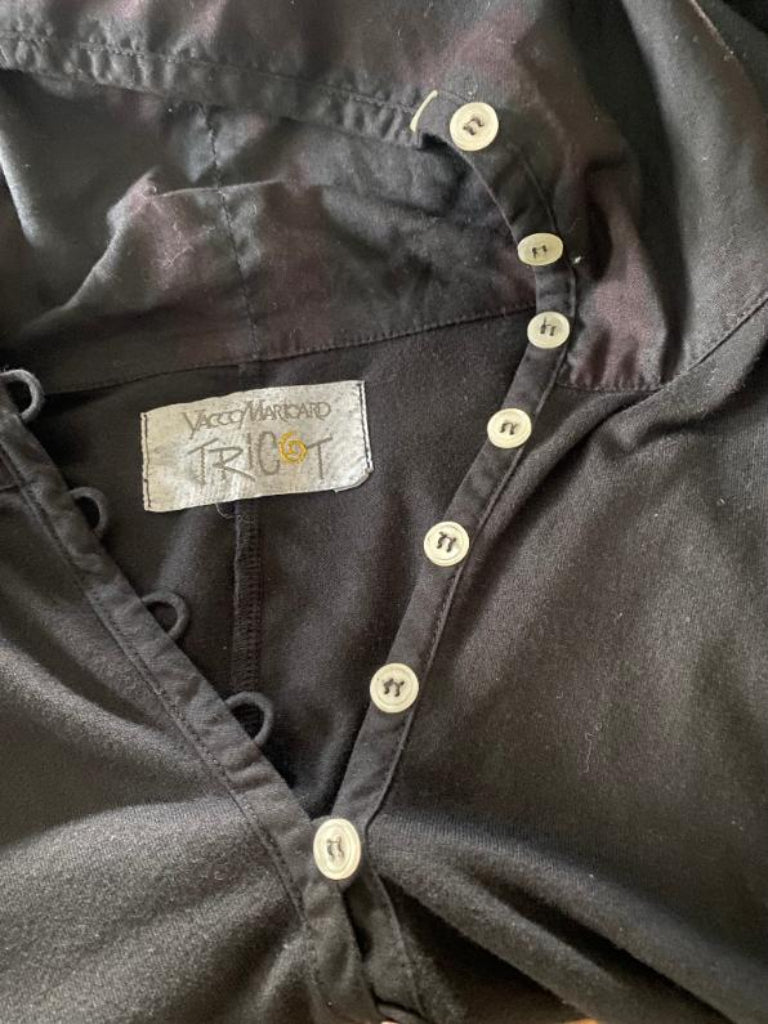 Yacco Maricard Black Hooded Top - UK M